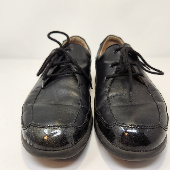 Finn Comfort Womens Acapulco Black Leather Lace Up Oxford Shoes Size 7.5 Loafers - Picture 4 of 11